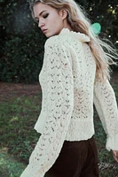 OPEN KNIT ROMANTIC SWEATER