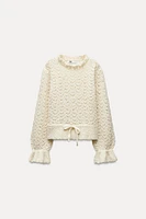 OPEN KNIT ROMANTIC SWEATER