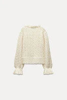 OPEN KNIT ROMANTIC SWEATER