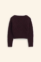 100% WOOL KNIT SWEATER