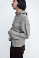 KNIT HOODED SWEATER