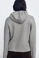 KNIT HOODED SWEATER