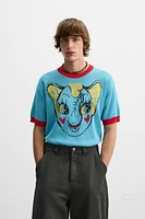 JACQUARD KNIT ELEPHANT T-SHIRT X HARRY LAMBERT