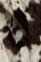 FAUX FUR ANIMAL PRINT COAT ZW COLLECTION