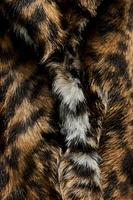 FAUX FUR ANIMAL PRINT COAT ZW COLLECTION