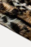 FAUX FUR ANIMAL PRINT COAT ZW COLLECTION