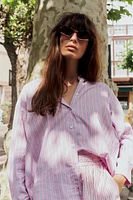 STRIPED POPLIN SHIRT