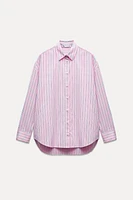 STRIPED POPLIN SHIRT