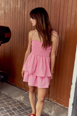 GINGHAM MINI DRESS