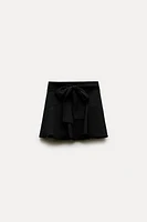 TIE BELTED SKORT