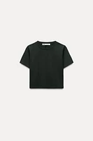 CROPPED STRETCH T-SHIRT