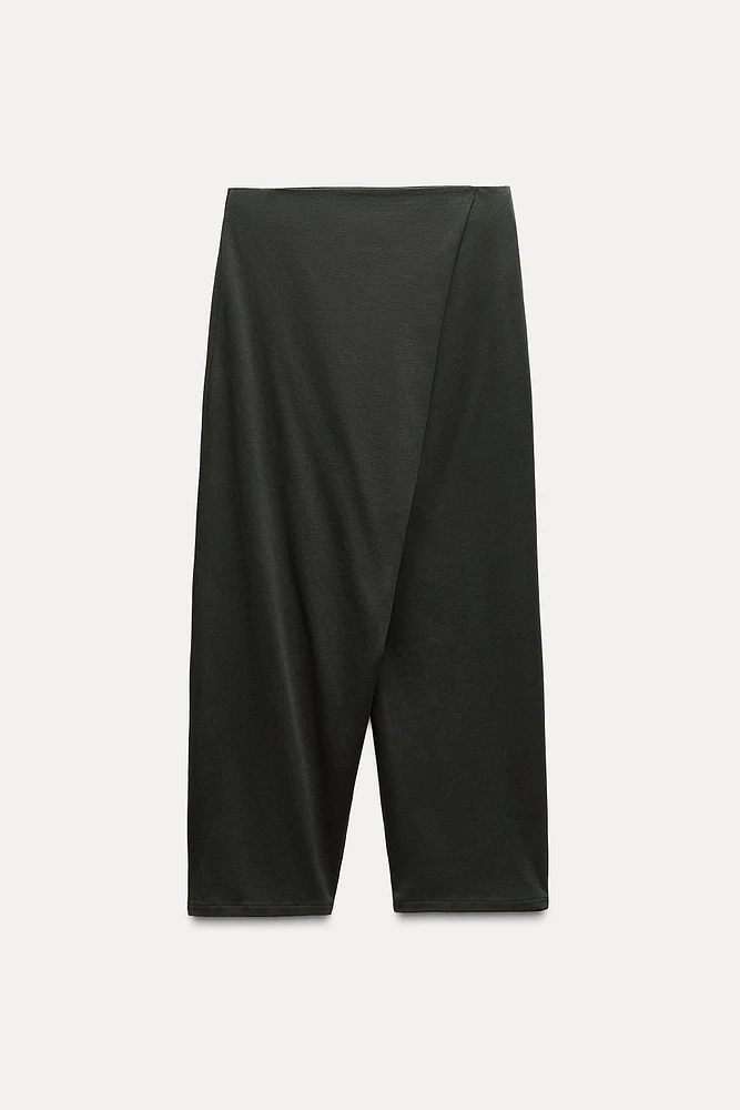 HEAVY COTTON WRAP BAGGY PANTS