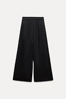 LINEN BLEND PLEATED PANTS ZW COLLECTION