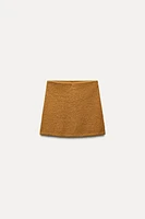 ALPACA AND WOOL BLEND MINI SKIRT