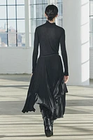 BELTED ACCORDION PLEAT SKIRT ZW COLLECTION