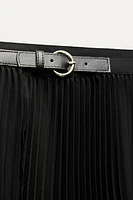 BELTED ACCORDION PLEAT SKIRT ZW COLLECTION