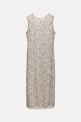 SEQUIN MIDI DRESS