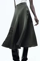 EMBROIDERED SATIN EFFECT SKIRT ZW COLLECTION