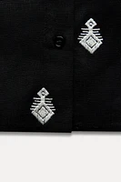 CONTRAST EMBROIDERED SHIRT ZW COLLECTION