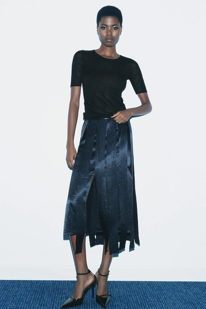 RIBBONED MIDI SKIRT ZW COLLECTION