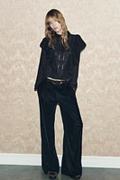 VELVET FLARE PANTS ZW COLLECTION