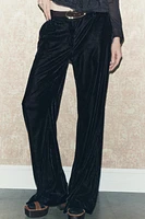 VELVET FLARE PANTS ZW COLLECTION