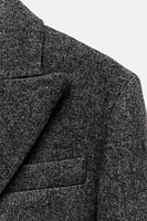 WOOL BLEND HERRINGBONE BLAZER ZW COLLECTION