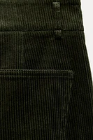 STRAIGHT LEG CORDUROY PANTS ZW COLLECTION