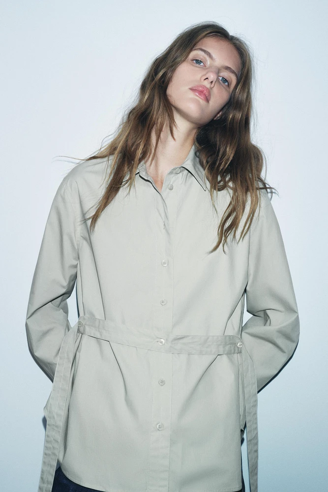 POPLIN MULTIPOSITIONAL SHIRT ZW COLLECTION