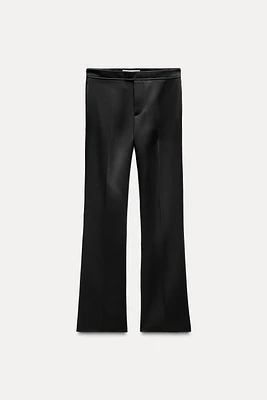 SATIN EFFECT PANTS WITH TOPSTITCHING ZW COLLECTION