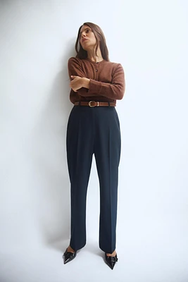 BELTED STRAIGHT LEG PANTS