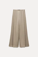 WIDE LEG SATIN PANTS