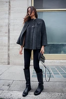 KNIT CAPE COAT