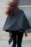 KNIT CAPE COAT