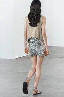 SEQUIN MINI SKIRT ZW COLLECTION