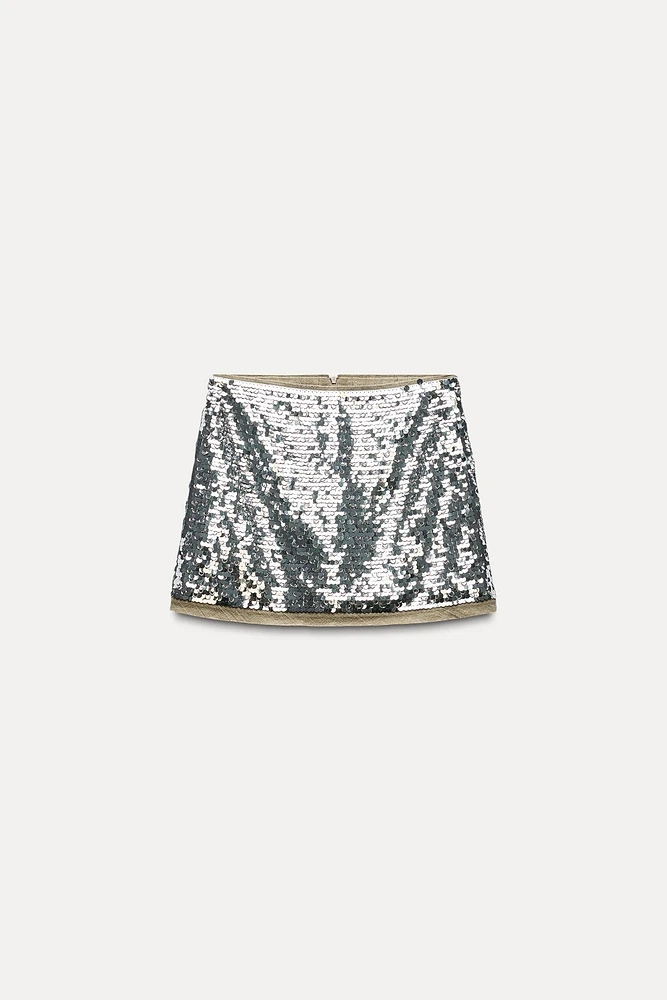 SEQUIN MINI SKIRT ZW COLLECTION