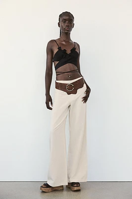 FLORAL WRAP CROP TOP