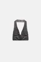 SHIMMER HALTER TOP