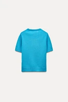 100% WOOL BASIC SHORT SLEEVE TOP