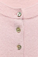 100% PLAIN CASHMERE CARDIGAN