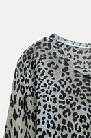 ANIMAL PRINT KNIT TOP