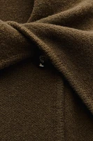 100% WOOL WIDE LAPEL COAT