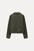 DOUBLE BREASTED WOOL BLEND JACKET