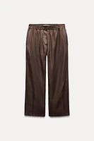 LINEN BLEND PAJAMA PANTS ZW COLLECTION