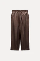 LINEN BLEND PAJAMA PANTS ZW COLLECTION