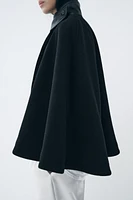 MANTECO WOOL CAPE COAT ZW COLLECTION