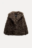 FAUX FUR SHORT COAT ZW COLLECTION