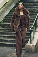 FAUX FUR SHORT COAT ZW COLLECTION