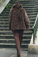 FAUX FUR SHORT COAT ZW COLLECTION