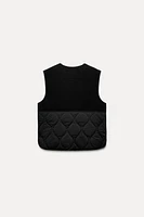 REVERSIBLE WOOL BLEND VEST ZW COLLECTION